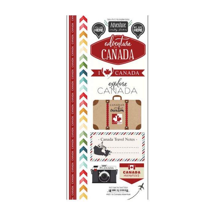 Scrapbook Customs Canada Adventure Sticker