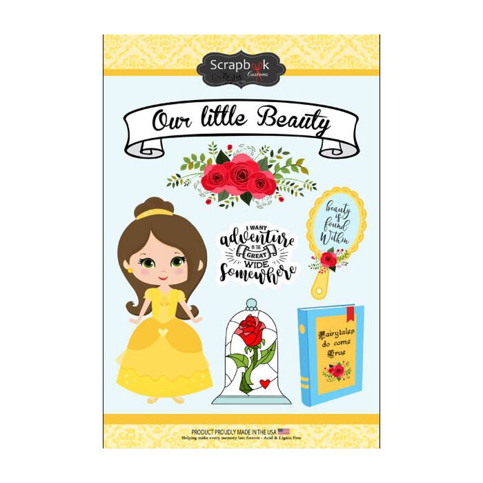 Scrapbook Customs - Yellow Princess Sticker
