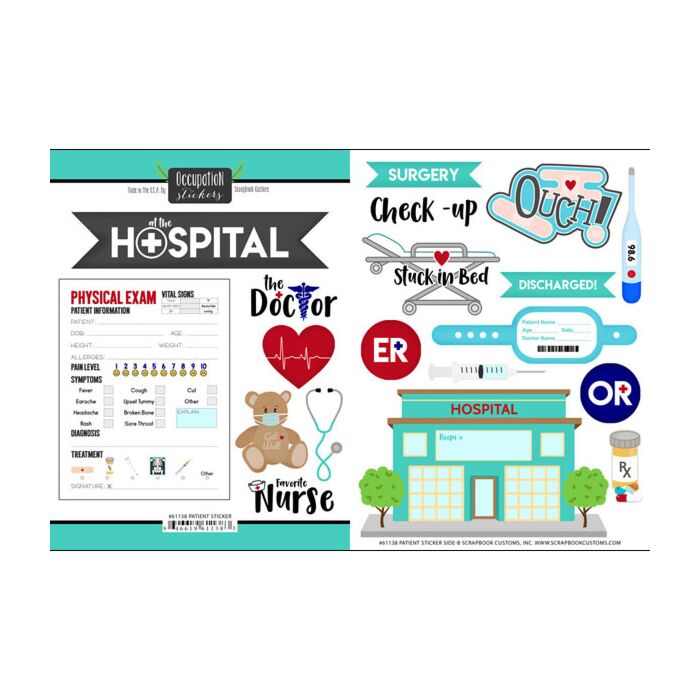 Scrapbook Customs - Patient - Stickers 2 Pack