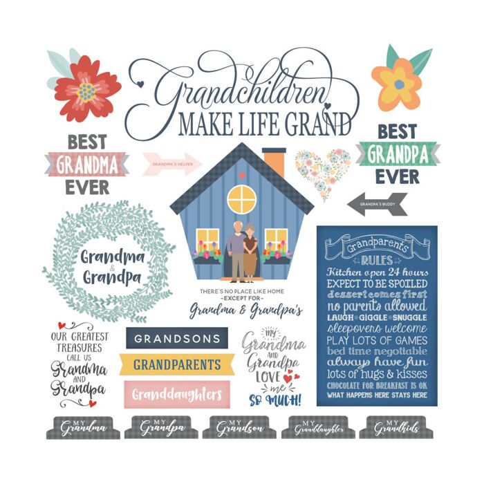 Scrapbook Customs - Family Grandparents Sticker
