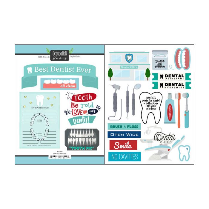 Preorder Scrapbook Customs Dentist Sticker