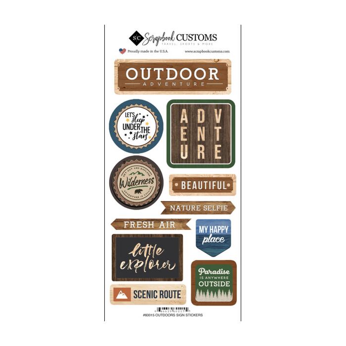 Scrapbook Customs - Life is Better Outdoors (Stickers)