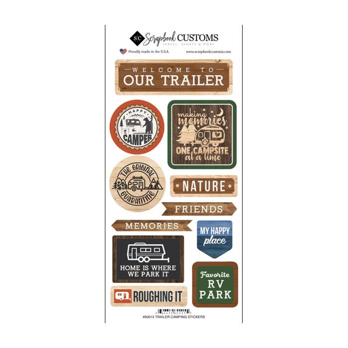 Scrapbook Customs - Life is Better Trailer Camping (Stickers)