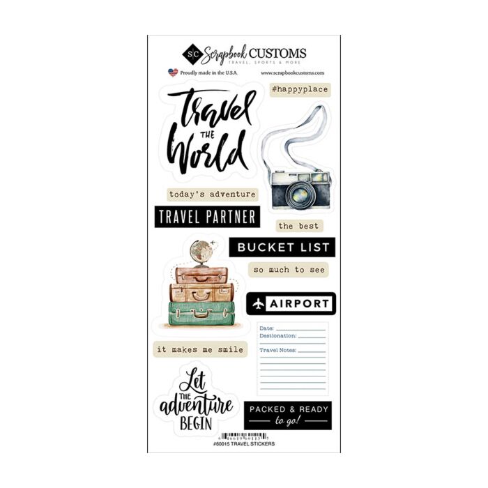 Preorder Scrapbook Customs Travel Coordinates Sticker