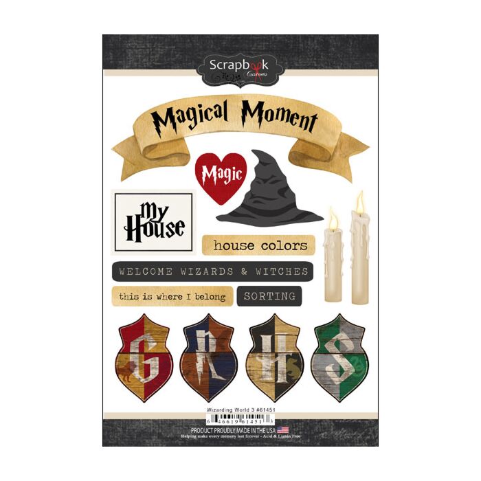 Scrapbook Customs - Wizarding World 3 Sticker