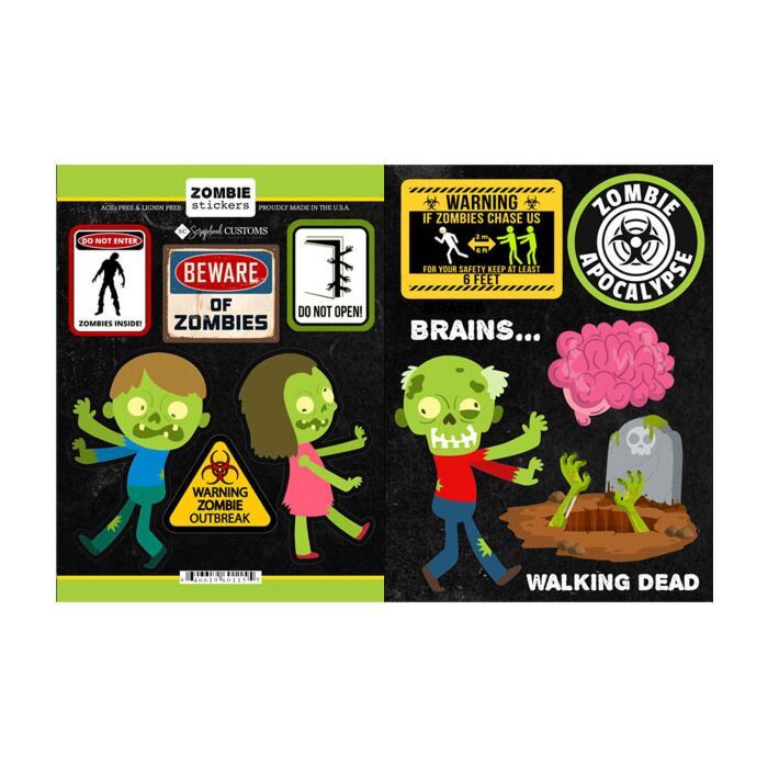 Scrapbook Customs Zombie Road Signs (Stickers)
