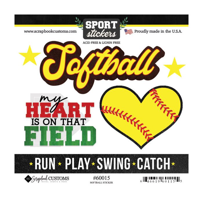 Softball Love Sticker