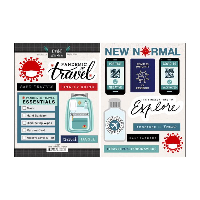 Scrapbook Customs Covid-19 Travel Sticker