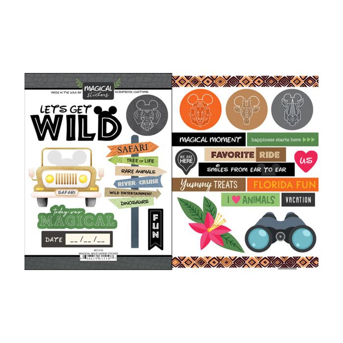 Scrapbook Customs Magical Wild Safari Sticker