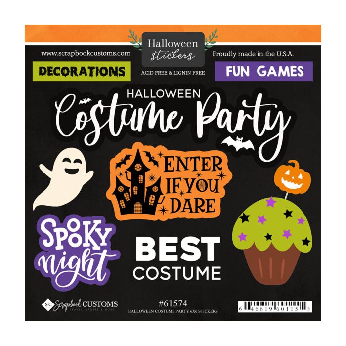 Scrapbook Customs Halloween Costume Party Sticker