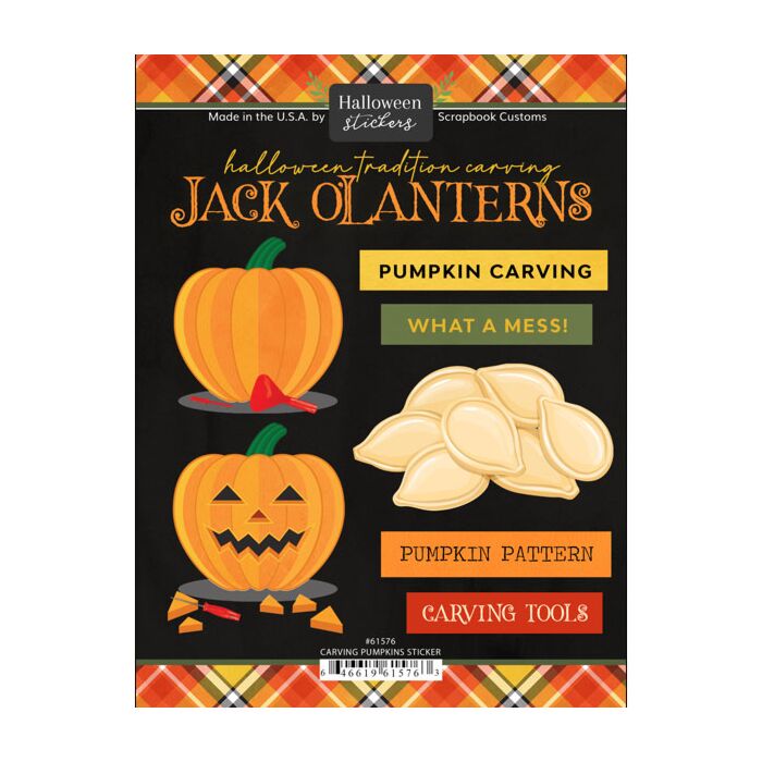 Scrapbook Customs Carving Pumpkins Sticker