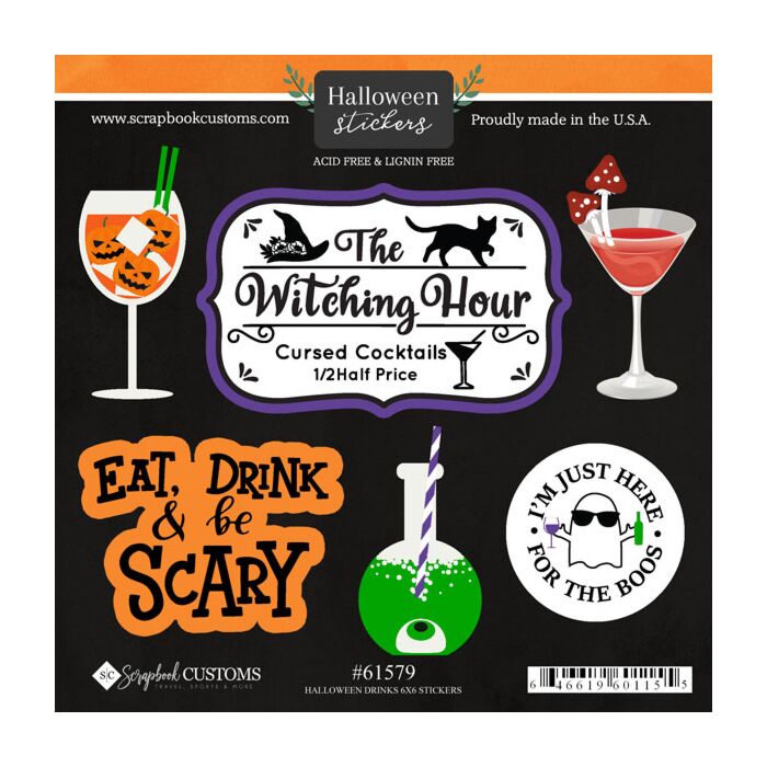 Scrapbook Customs Halloween Drinks Sticker