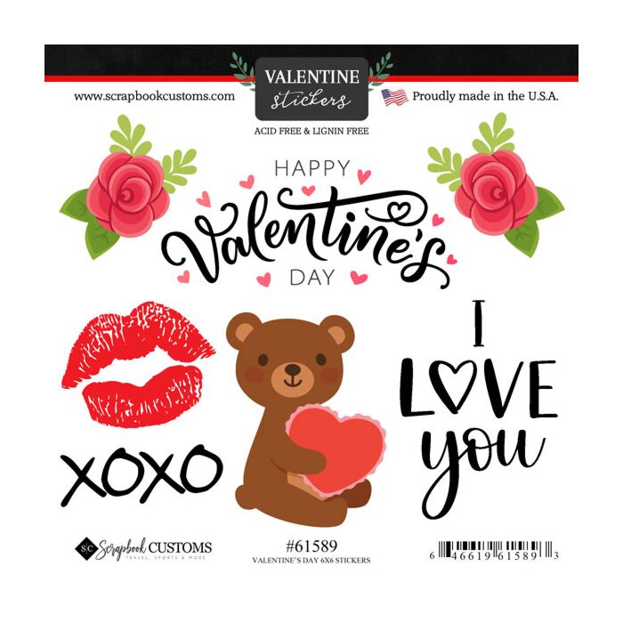 Scrapbook Customs Valentine's Day Sticker
