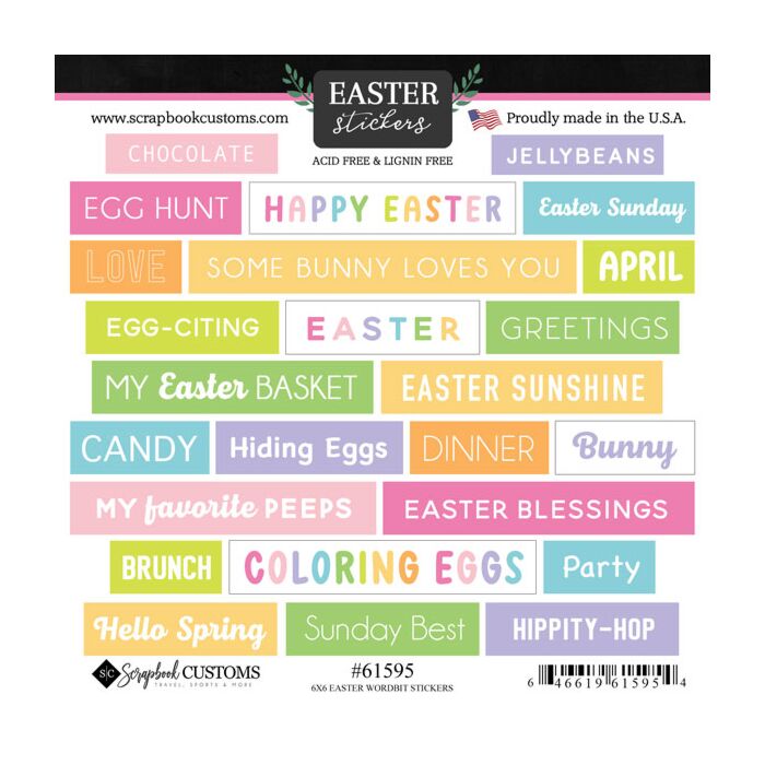 Scrapbook Customs Easter Wordbits Sticker