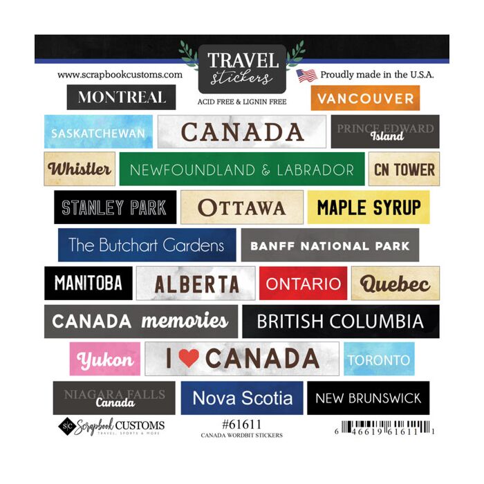 Preorder Scrapbook Customs Canada Wordbits Sticker