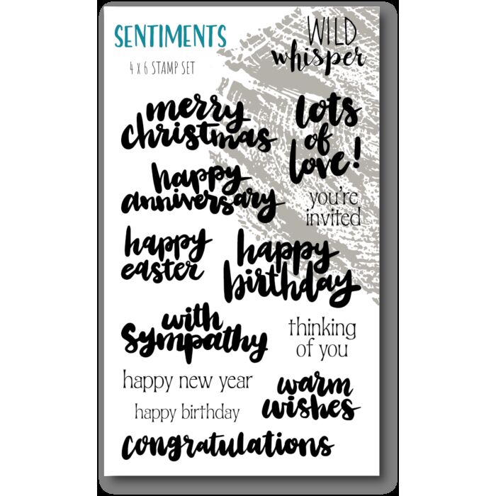 Wild Whisper - Sentiments 4x6 Stamp Set