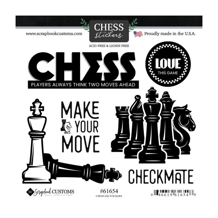 Scrapbook Customs Chess Sticker