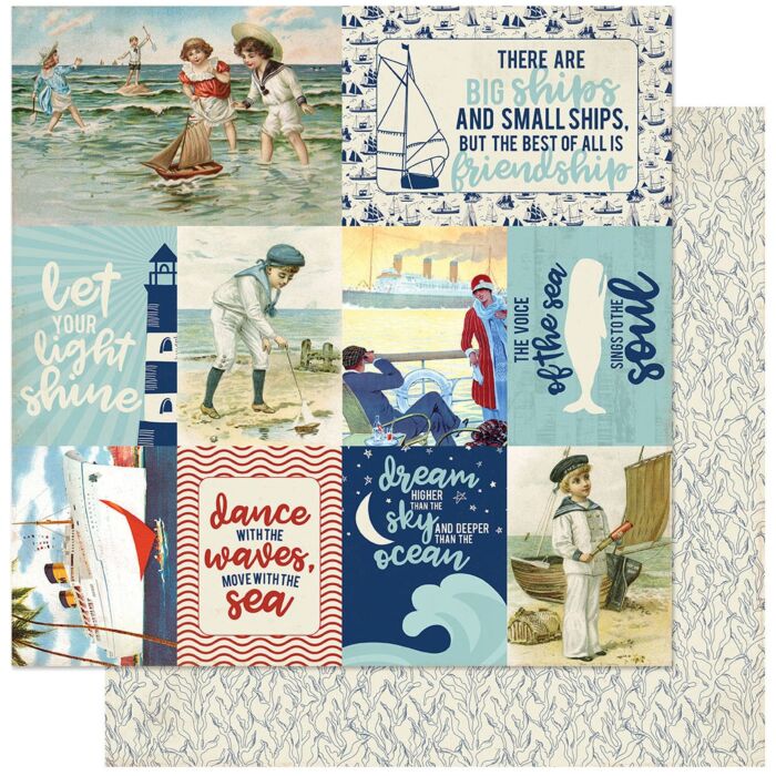 Authentique Voyage Double-Sided Cardstock 12"X12" #11 Vintage Images Cut-Aparts