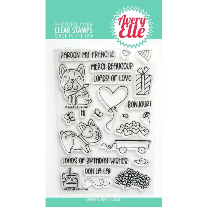 Avery Elle Clear Stamp Set 4"X6" Frenchie