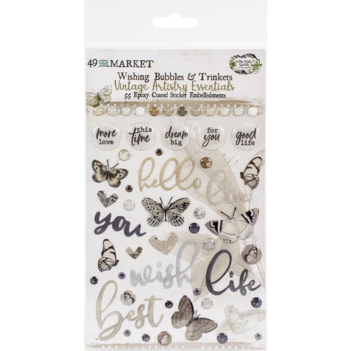 49 and Market Vintage Artistry Essentials Wishing Bubbles & Trinkets-55/Pkg