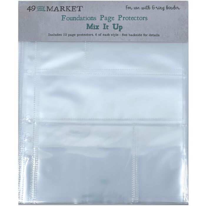 49 And Market Foundations Page Protectors 6"X8" 12/Pkg-Mix It Up