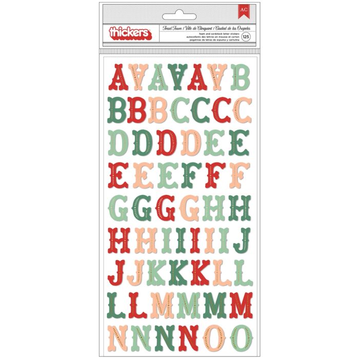 Busy Sidewalks Thickers Stickers 125/Pkg-Tinsel Town Alphabet