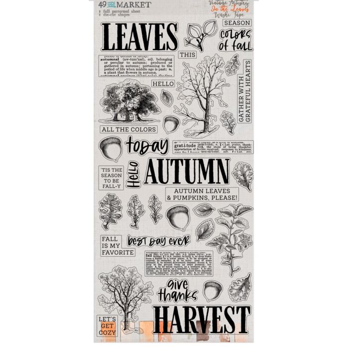 49 And Market Washi Tape-Vintage Artistry In The Leaves