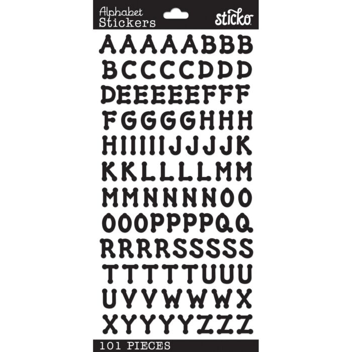 Sticko Black Dot alphabet stickers 101 pieces