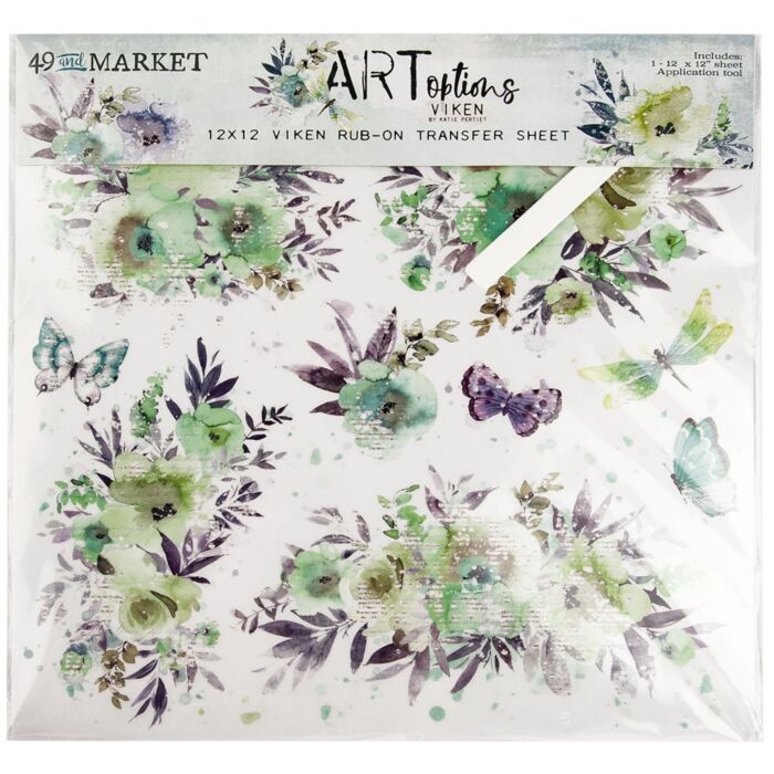 49 and Market ARToptions Viken Rub-Ons 12"X12"-1 Sheet
