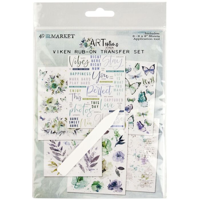 49 and Market ARToptions Viken Rub-Ons 6"X8"-6 Sheets