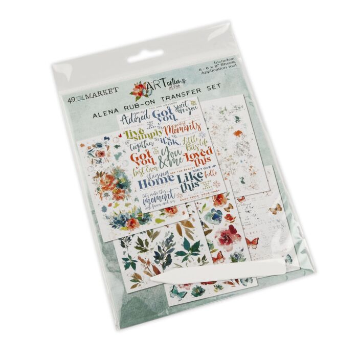 49 and Market ARToptions Alena Rub-Ons 6"X8"-6 Sheets