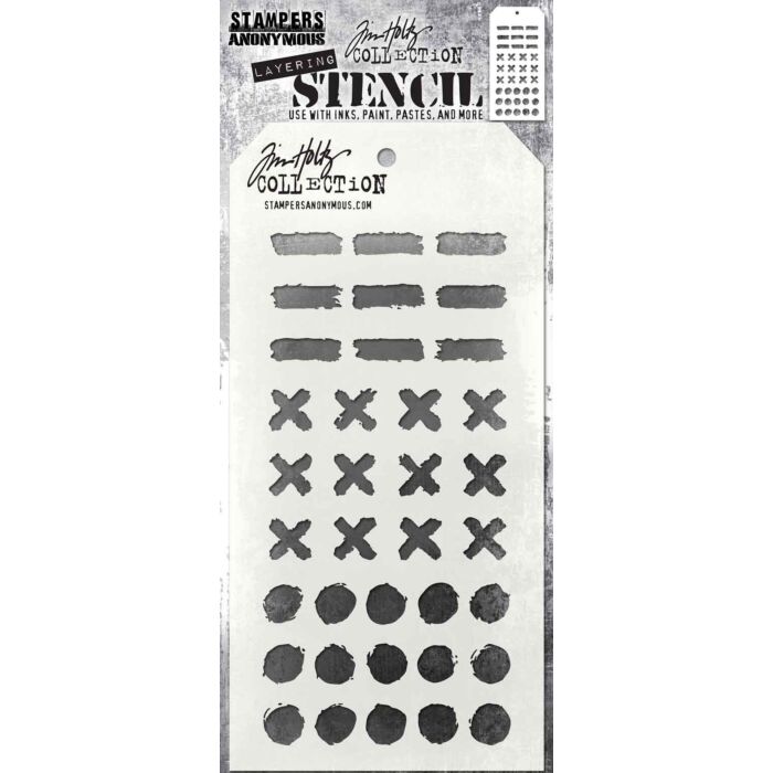 Stampers Anonymous Tim Holtz Markings Layered Stencil