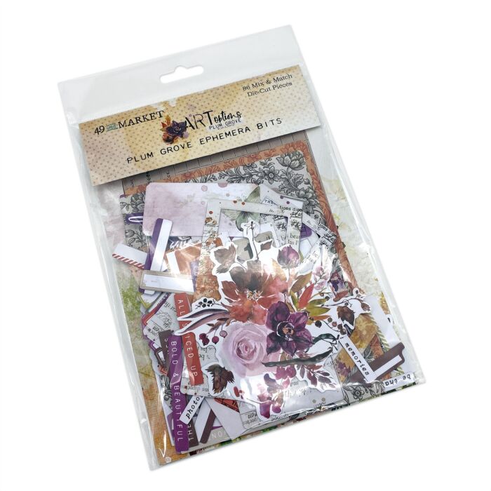 49 and Market ARToptions Plum Grove Ephemera Bits-86/Pkg