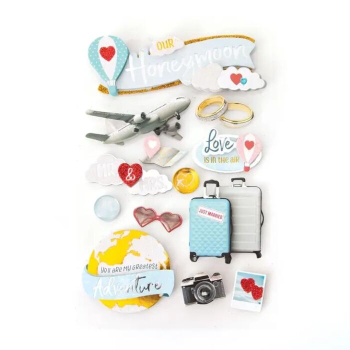 Paper House Our Honeymoon 3D Stickers