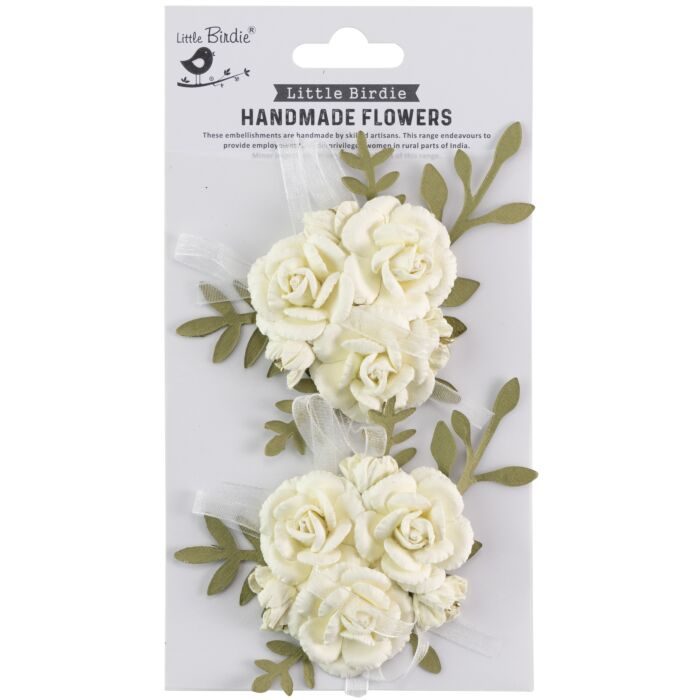 Little Birdie Arion Paper Flowers 2/Pkg-Amor Mio