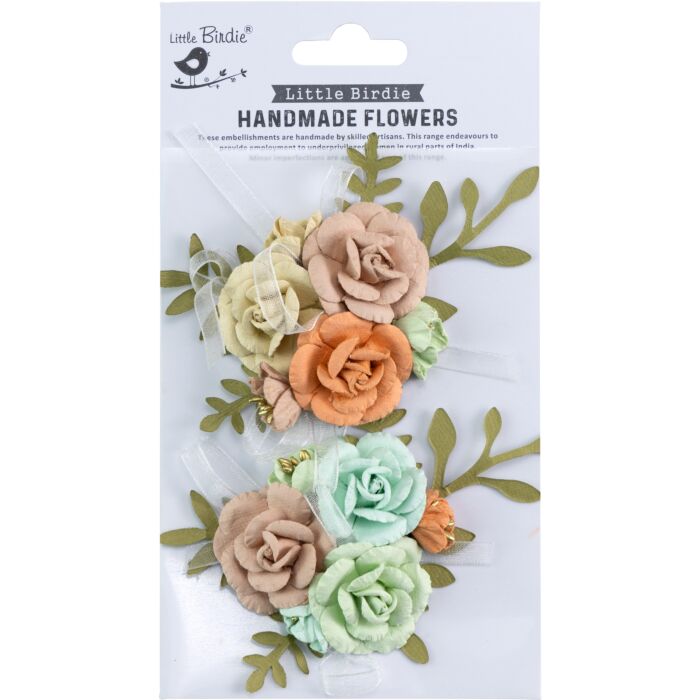 Little Birdie Arion Paper Flowers 2/Pkg-Woodland Stories