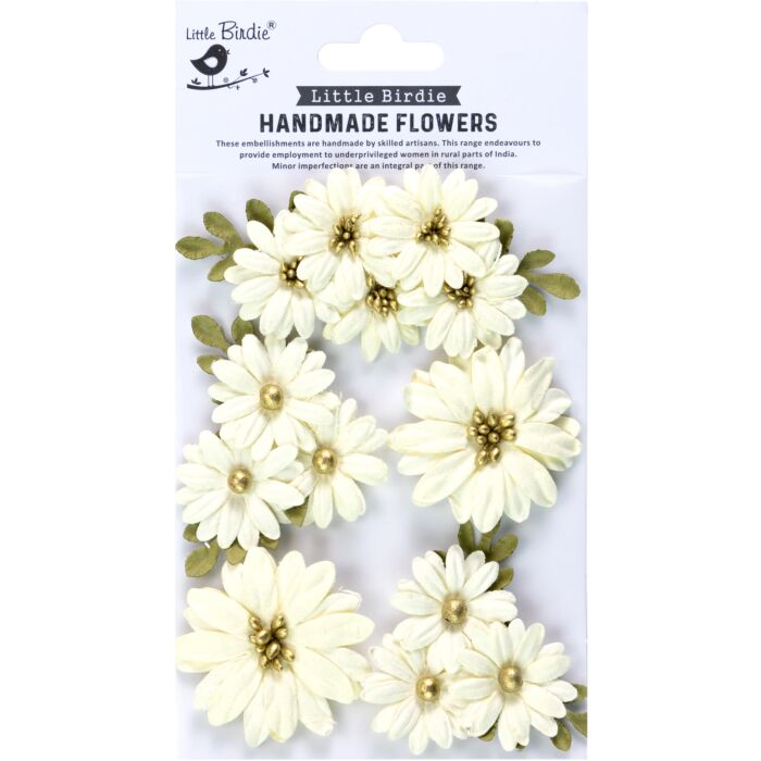 Little Birdie Fairy Garden Paper Flowers 5/Pkg-Amor Mio