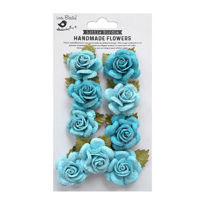 Little Birdie Karin Paper Flowers 8/Pkg-Song Of The Sea