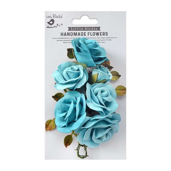 Little Birdie Marva Paper Flowers 4/Pkg-Song Of The Sea