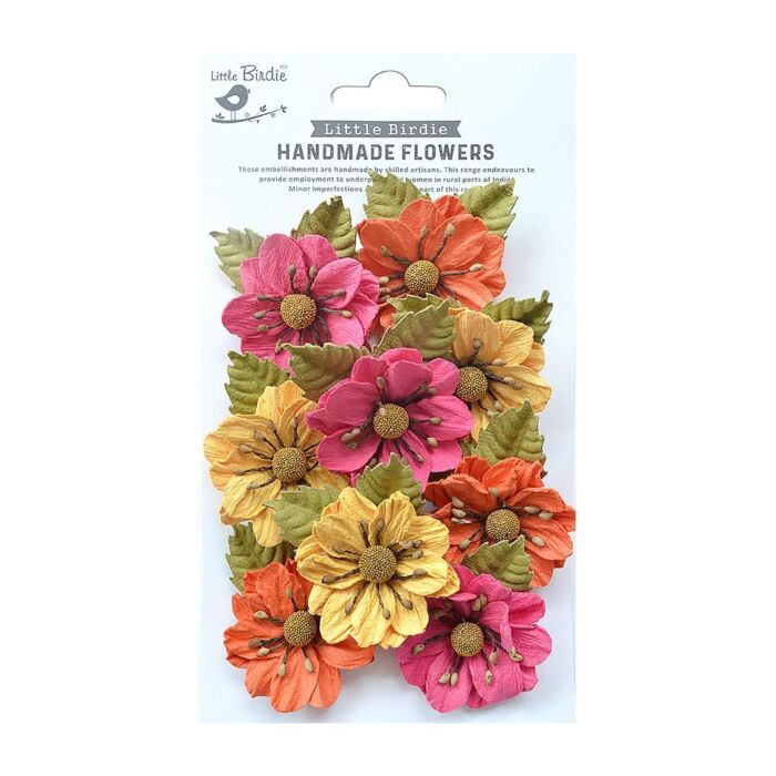 Little Birdie Wendy Paper Flowers 9/Pkg-Boho Vibes