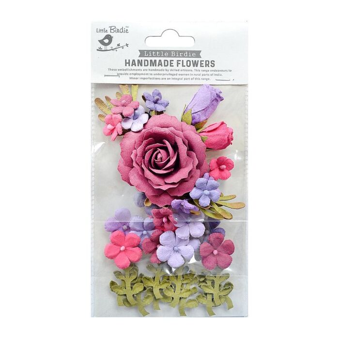 Little Birdie Rooney Paper Flowers 23/Pkg-Birds And Berries