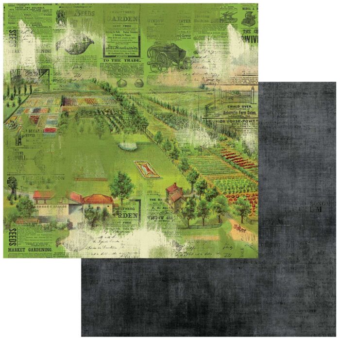 49 and Market Vintage Artistry Countryside Double-Sided Cardstock 12"X12"-Grange