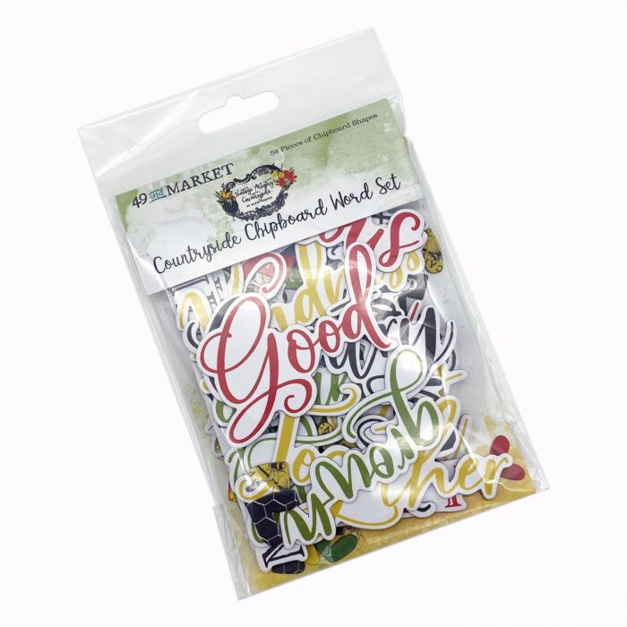 49 And Market Vintage Artistry Countryside Chipboard Word Set-59/Pkg