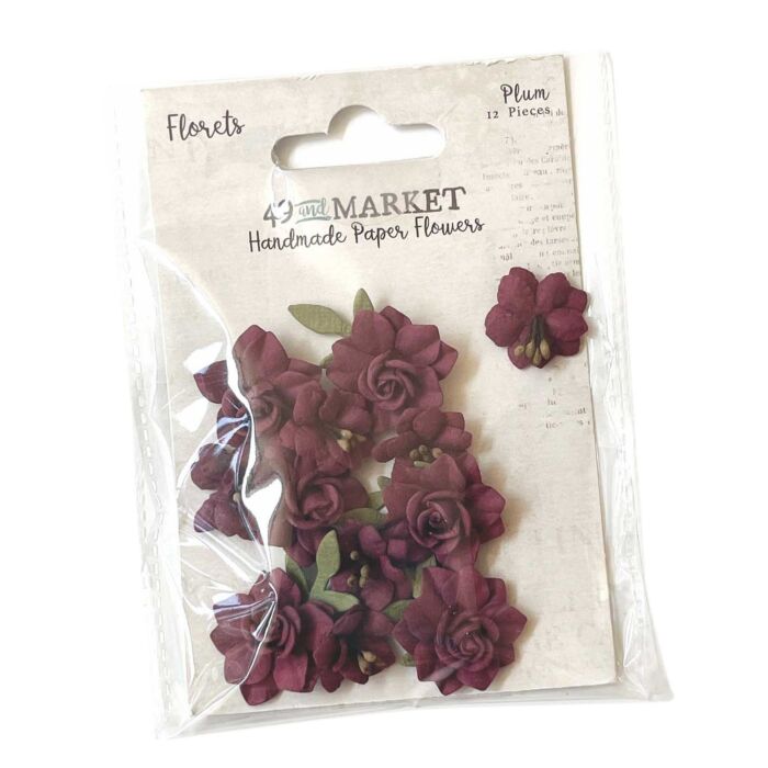 49 and Market 49 And Market Florets Paper Flowers-Plum