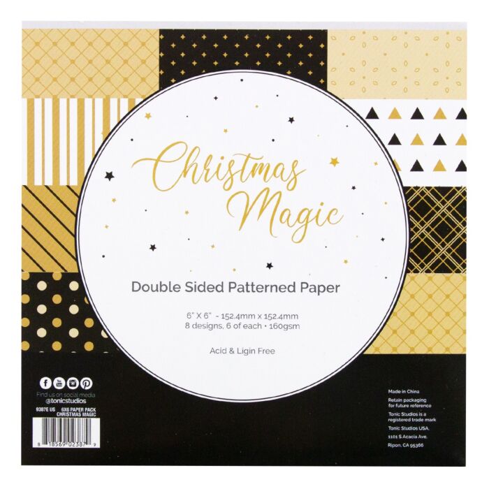 Craft Perfect Double-Sided Cardstock 6"X6 24/Pkg-Christmas Magic