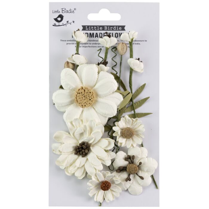 Little Birdie Heleen Paper Flowers 12/Pkg-Amor Mio