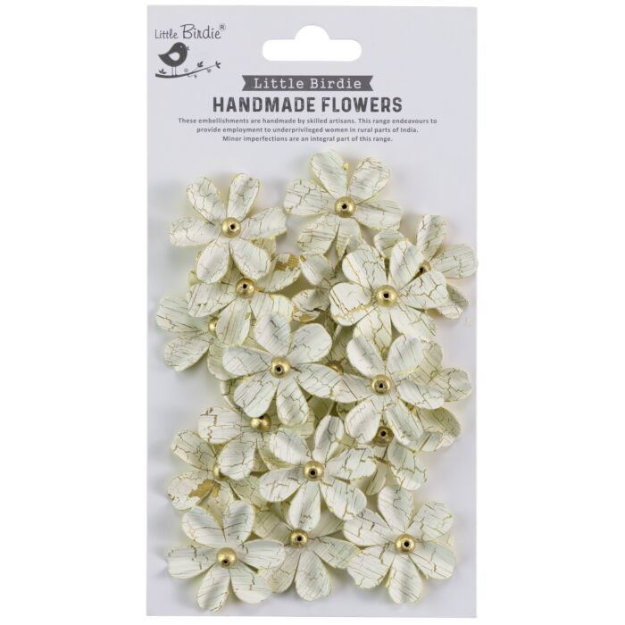 Little Birdie Zoey Washed Paper Flowers 18/Pkg-Amor Mio