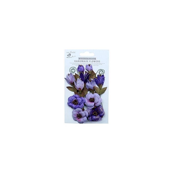 Little Birdie Denny Paper Flowers 13/Pkg-Lavender Whisper