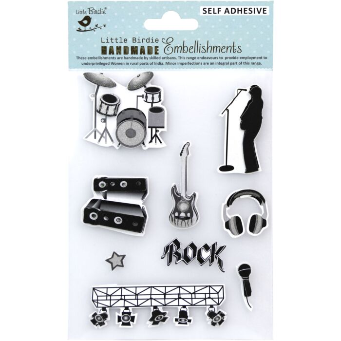 Little Birdie 3D Embellishment 9/Pkg-Sweet Melody