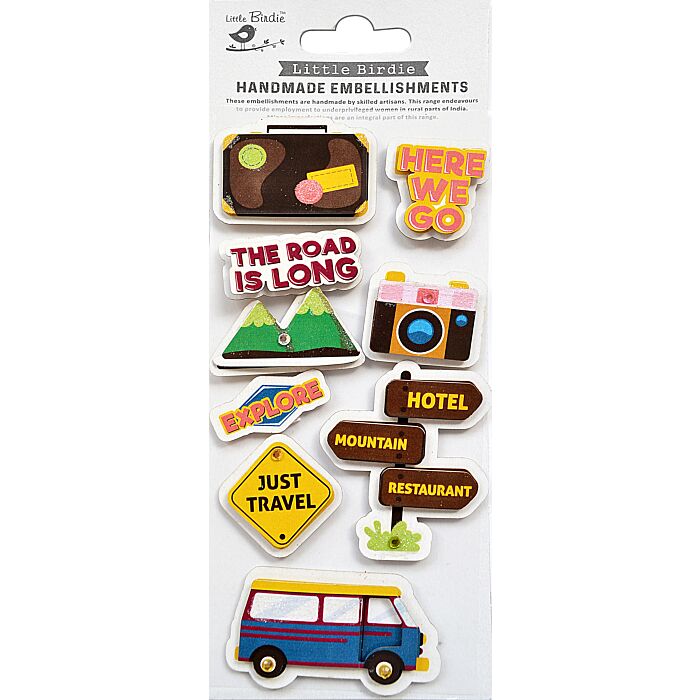 Little Birdie 3D Embellishment 9/Pkg-Here We Go